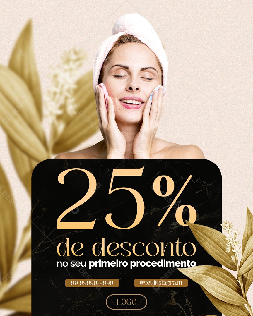 25% de Desconto No Seu Primeiro Procedimento Social Media PSD Editável