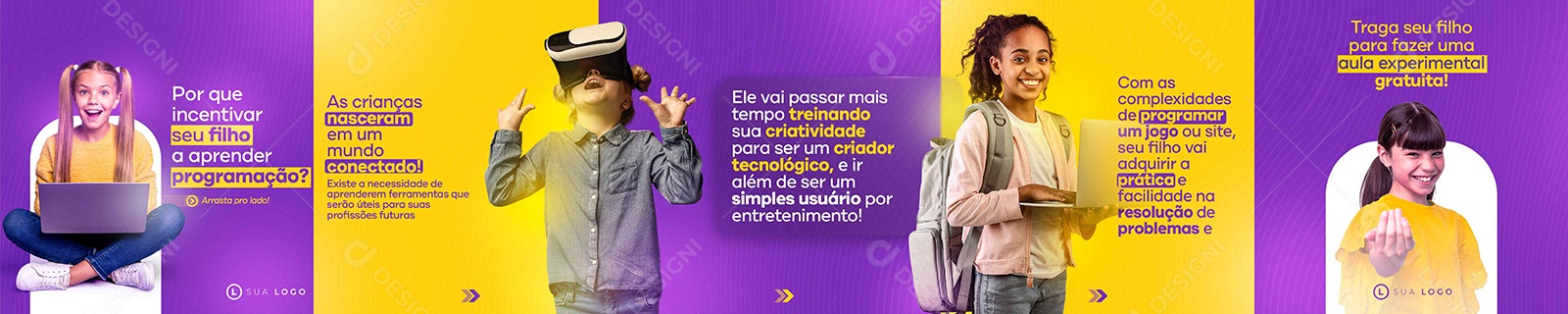 Carrossel Informática Aulas Treinamento Social Media PSD Editável