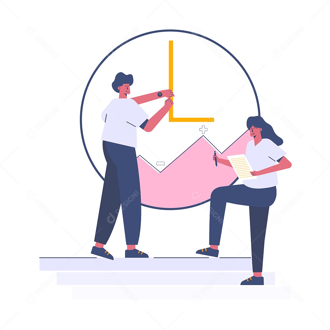 Trabalhando no modelo da web de tempo Vetor EPS