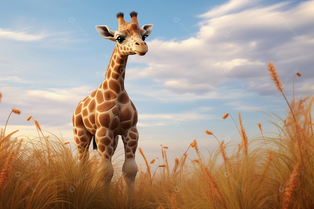 Girafa bebê dos desenhos animados