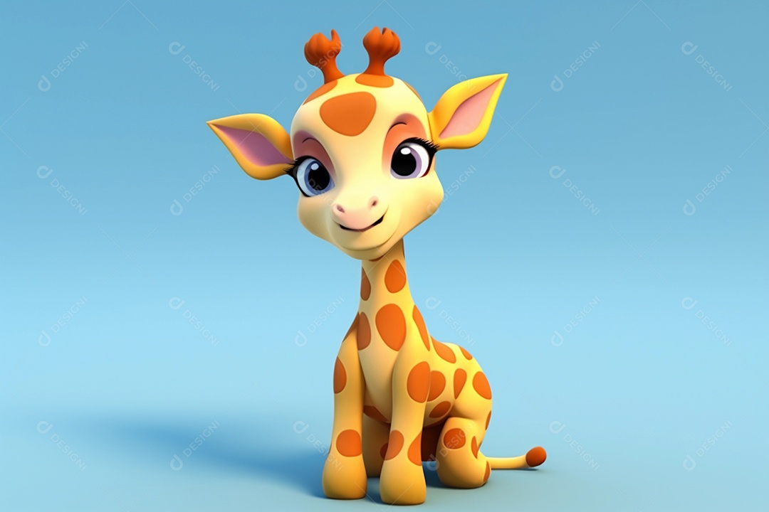 Desenho de girafa bebê