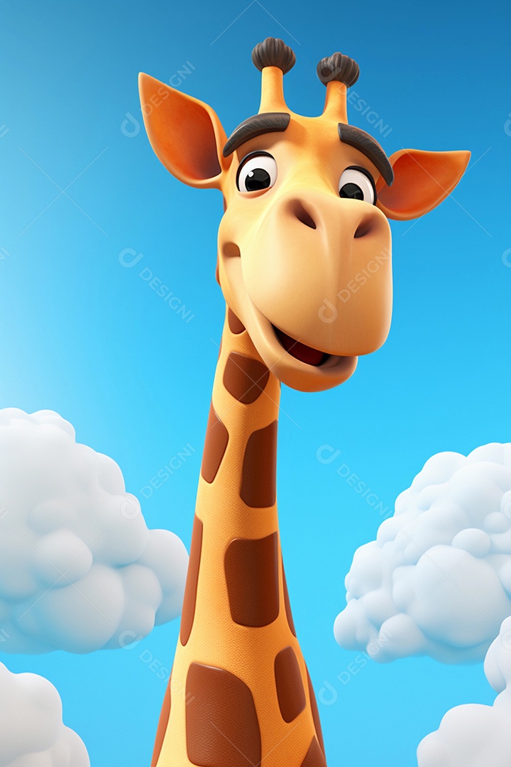 Desenho de girafa bebê