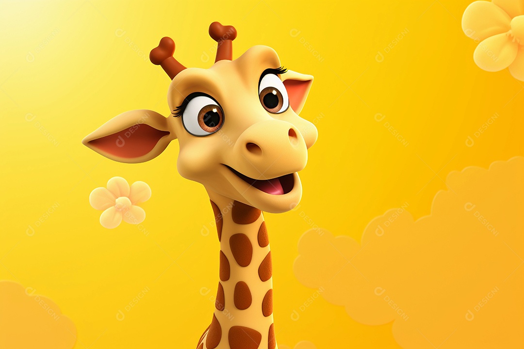 Desenho de girafa bebê