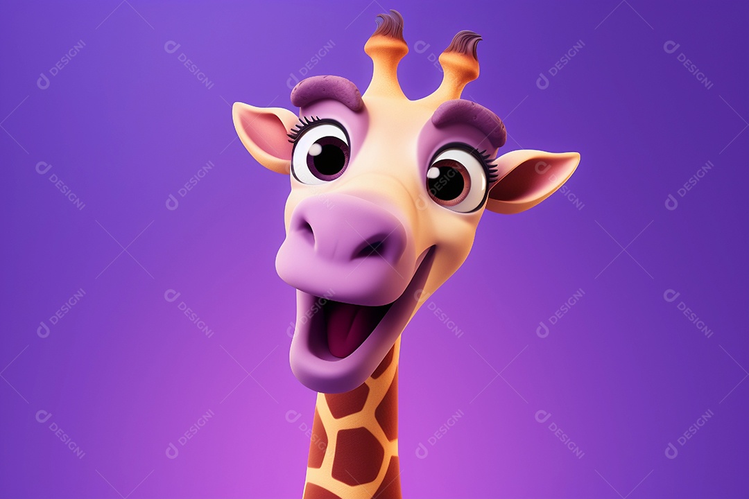 Desenho de girafa bebê