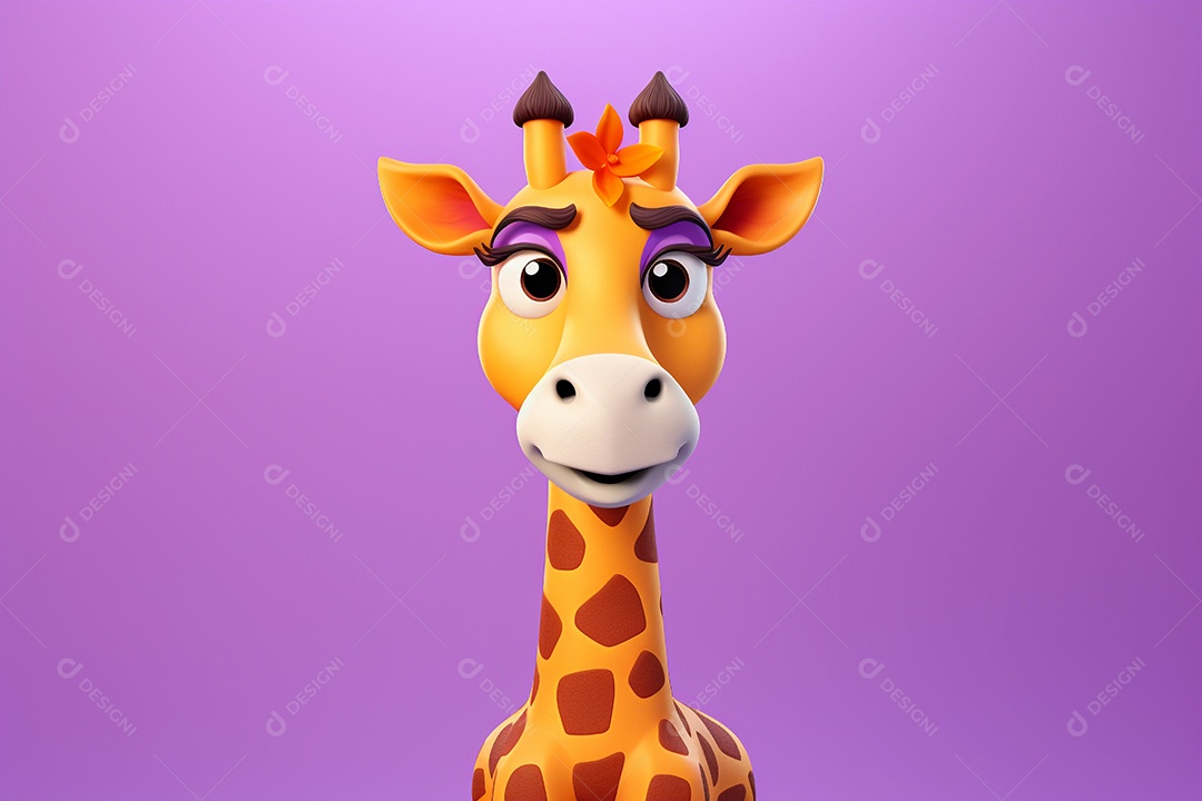 Desenho de girafa bebê