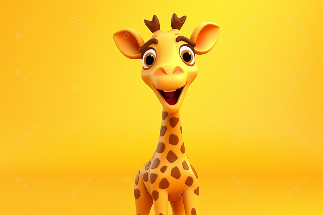 Desenho de girafa bebê