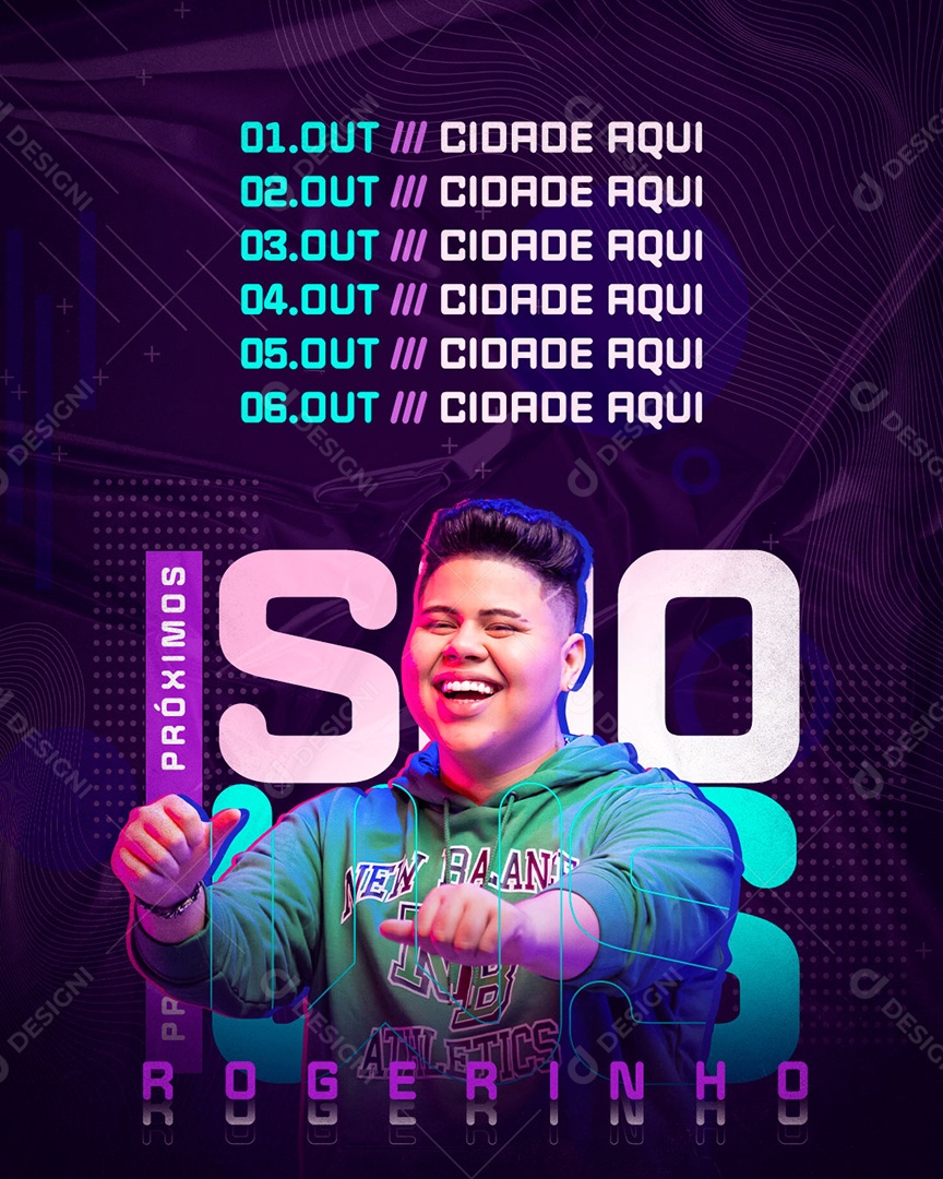 Agenda Rogerinho Flyer Social Media PSD Editável