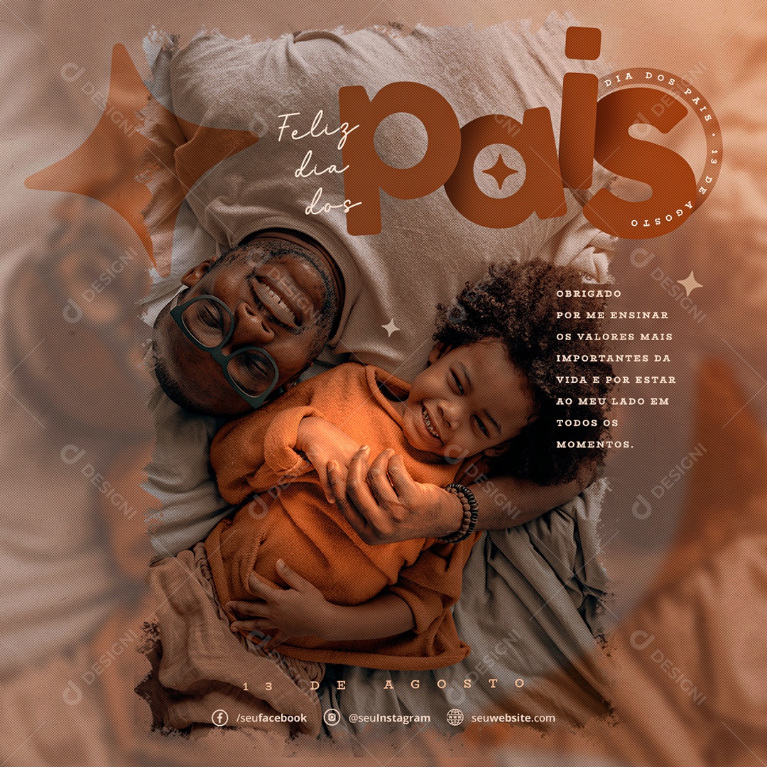 Social Media Feliz Dia Dos Pais Todos Os Momentos PSD Editável