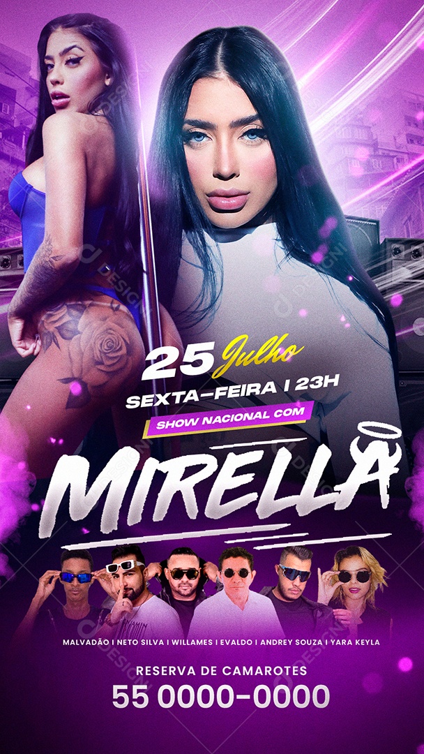 Story Mirella Flyer Social Media PSD Editável
