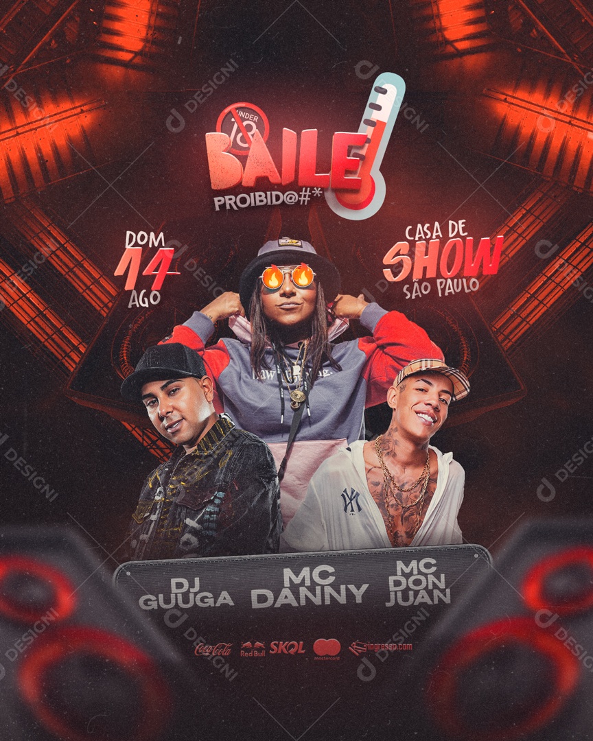 Flyer Feed Baile Das Santinhas Social Media PSD Editável