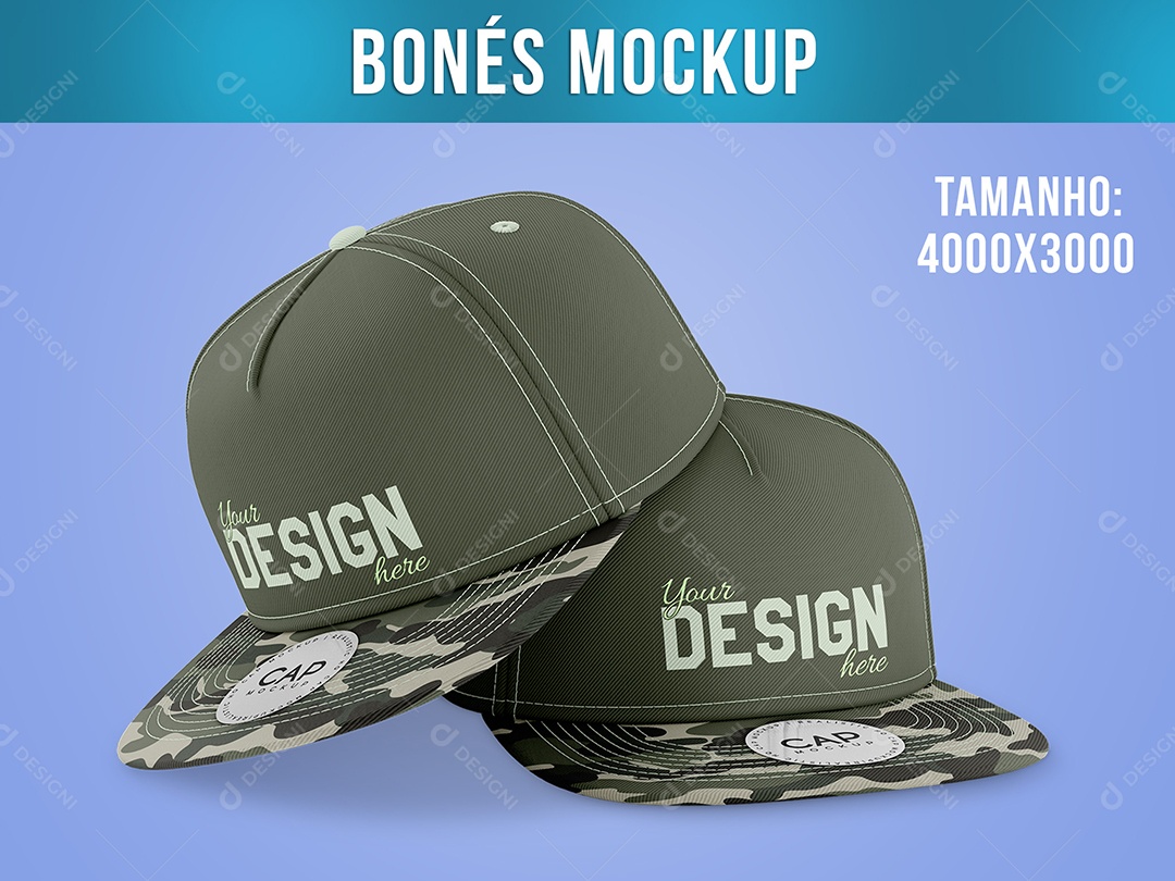 Mockup Boné Abarreta PSD Editável
