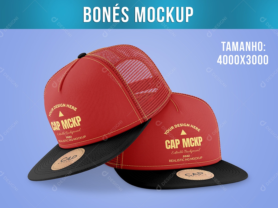 Mockup Boné Abarreta PSD Editável