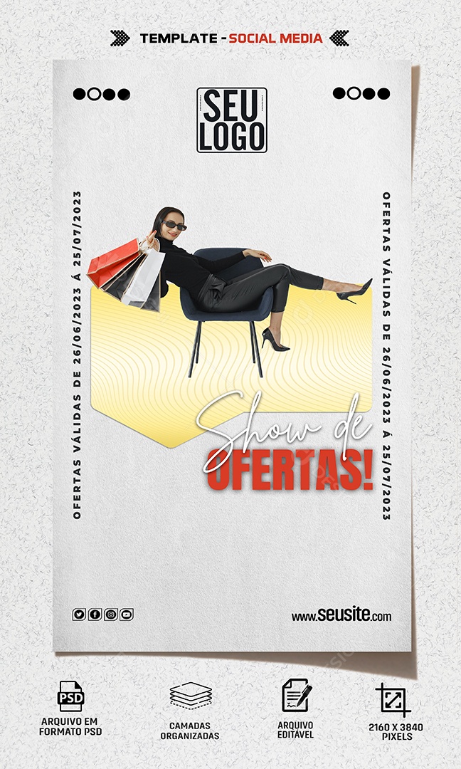 Story Shows de Ofertas Social Media PSD Editável