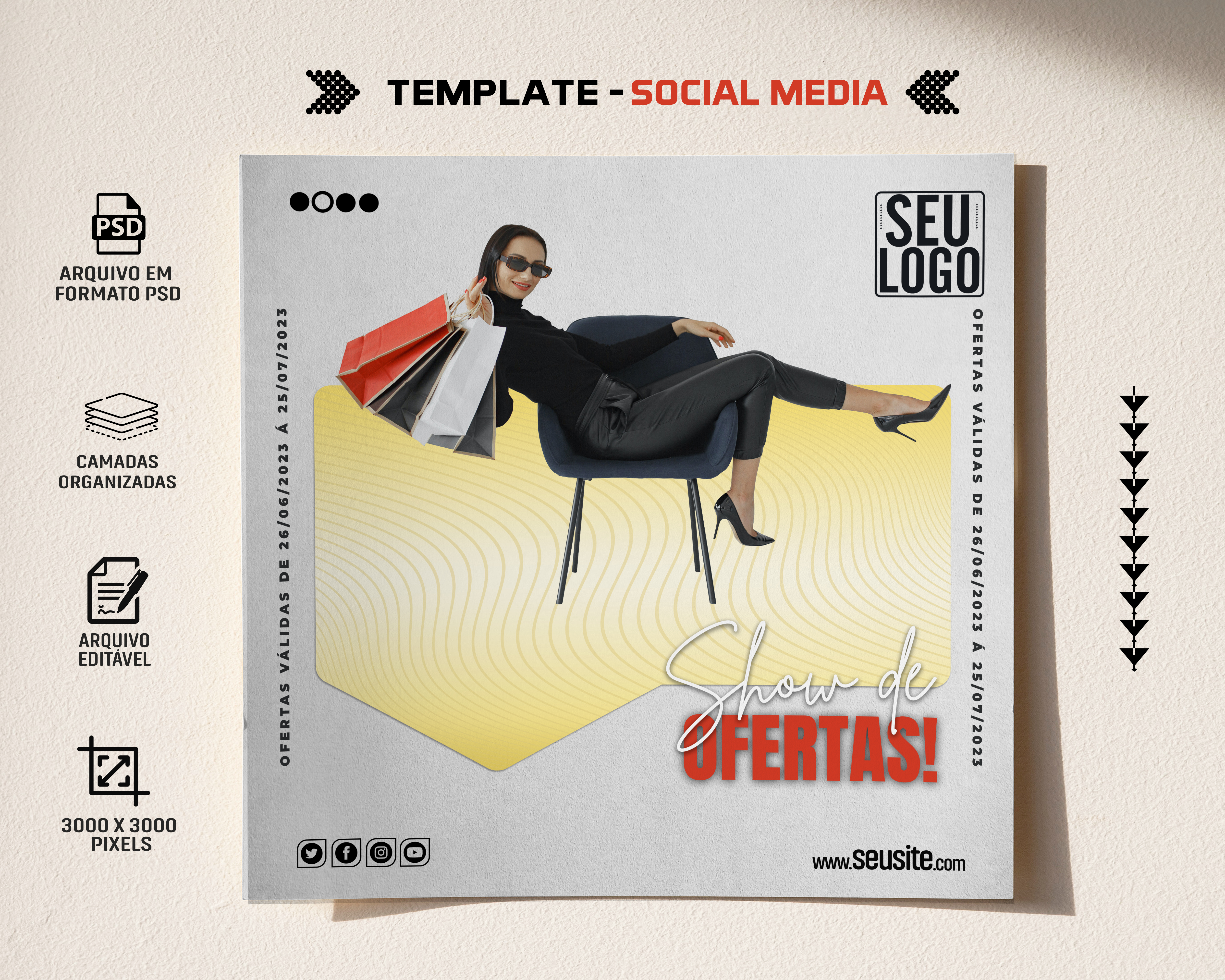 Shows de Ofertas Social Media PSD Editável