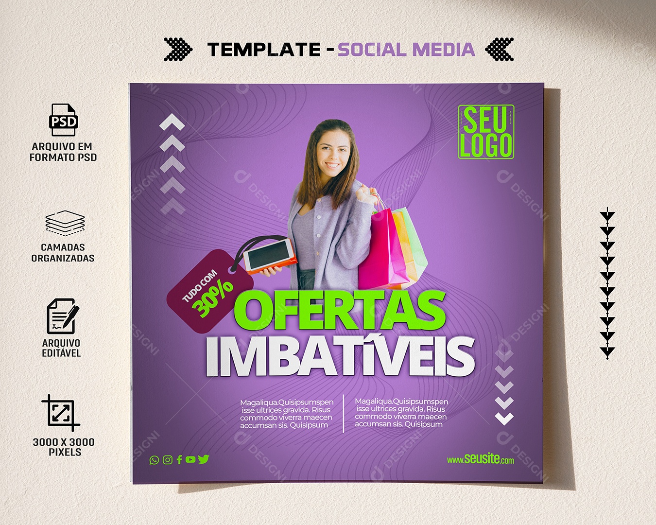 Ofertas Imbatíveis Social Media PSD Editável