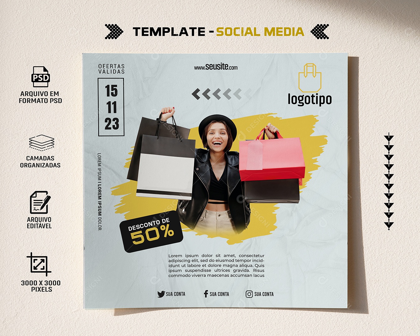 Ofertas Social Media PSD Editável