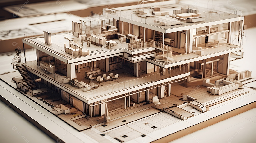 Projeto de casa pronto de arquitetura