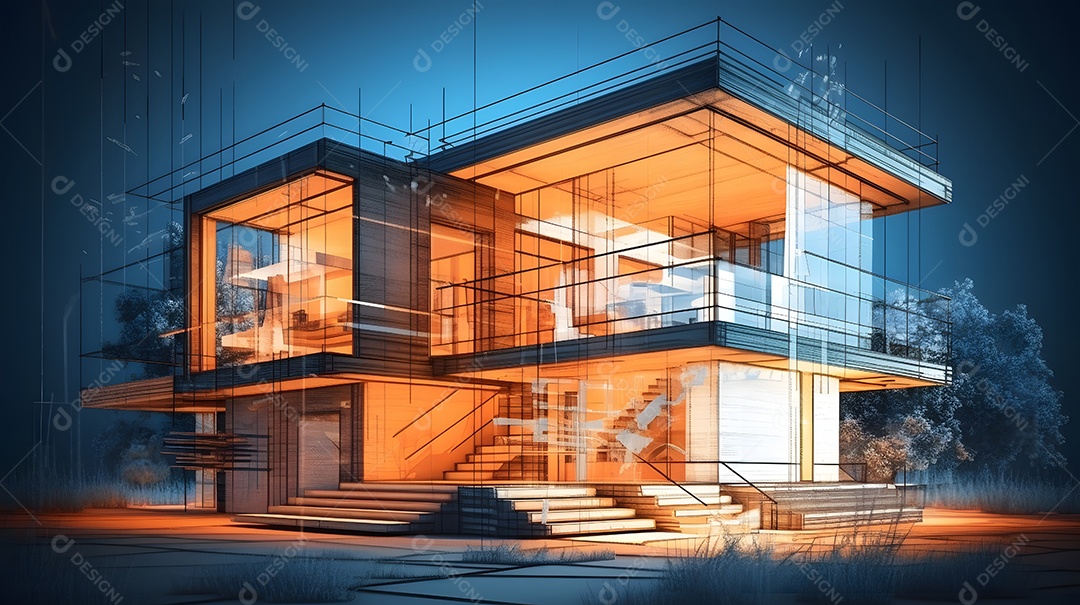 Projeto de arquitetura de uma casa