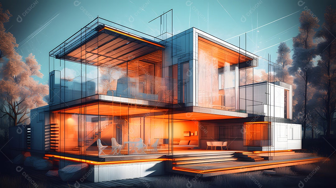 Projeto de arquitetura de uma casa