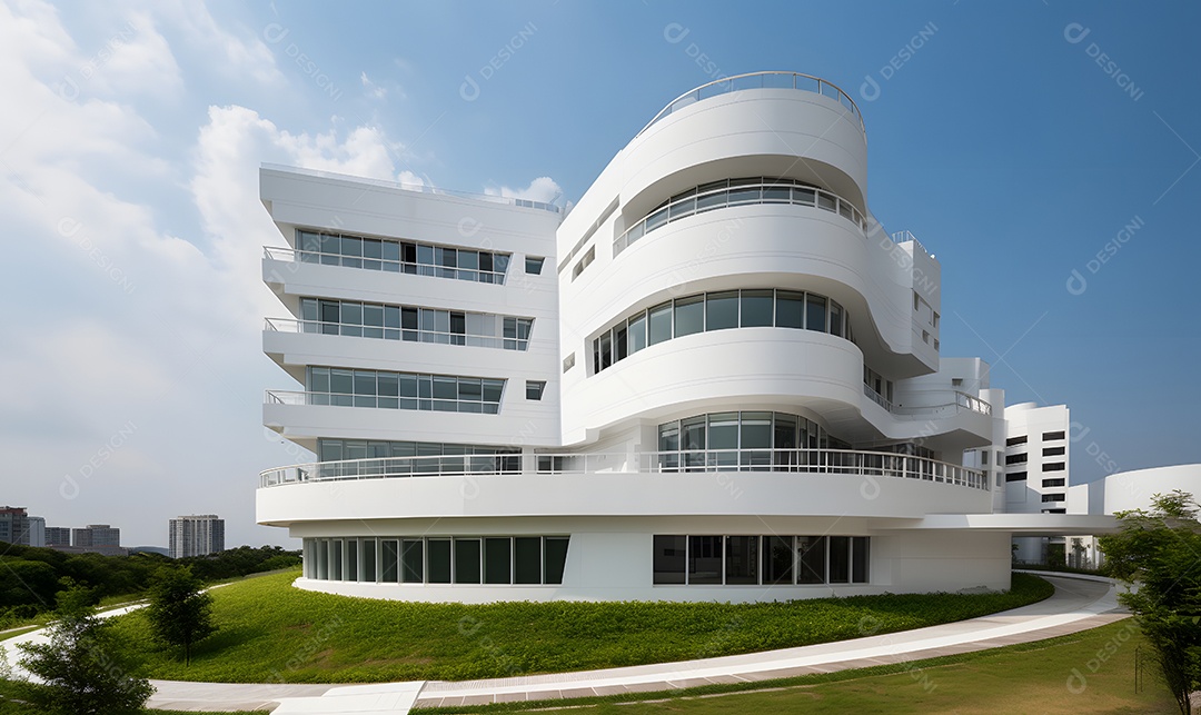 Vista do edifício do hospital