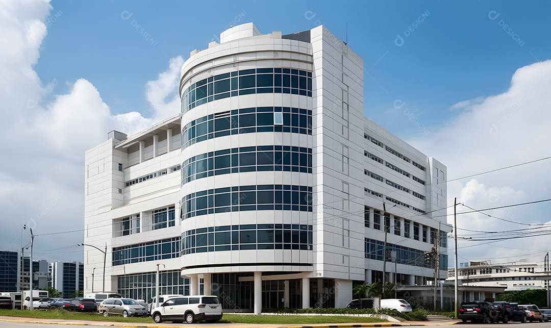 Vista do edifício do hospital