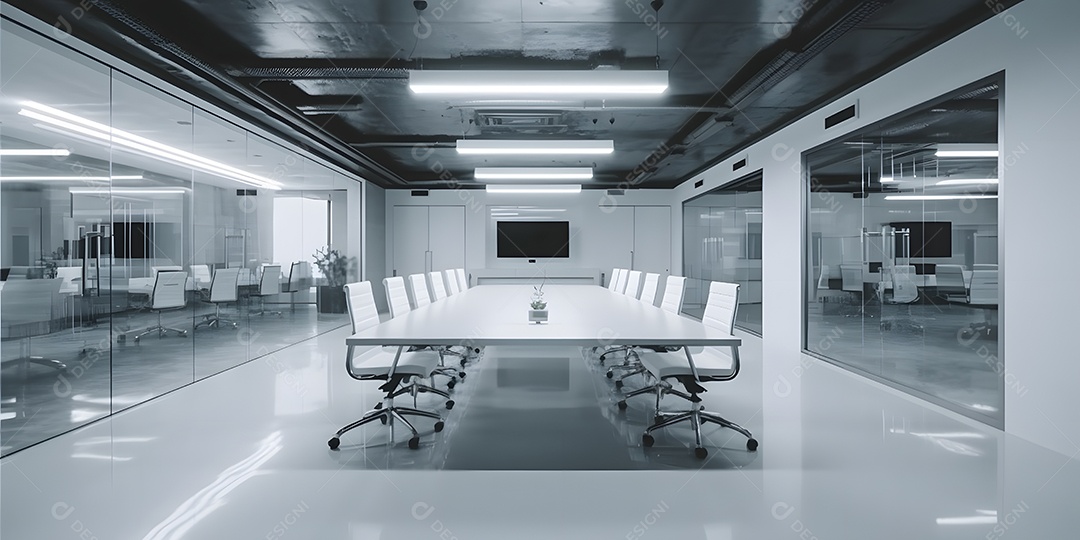 Vista da sala de reuniões do hospital