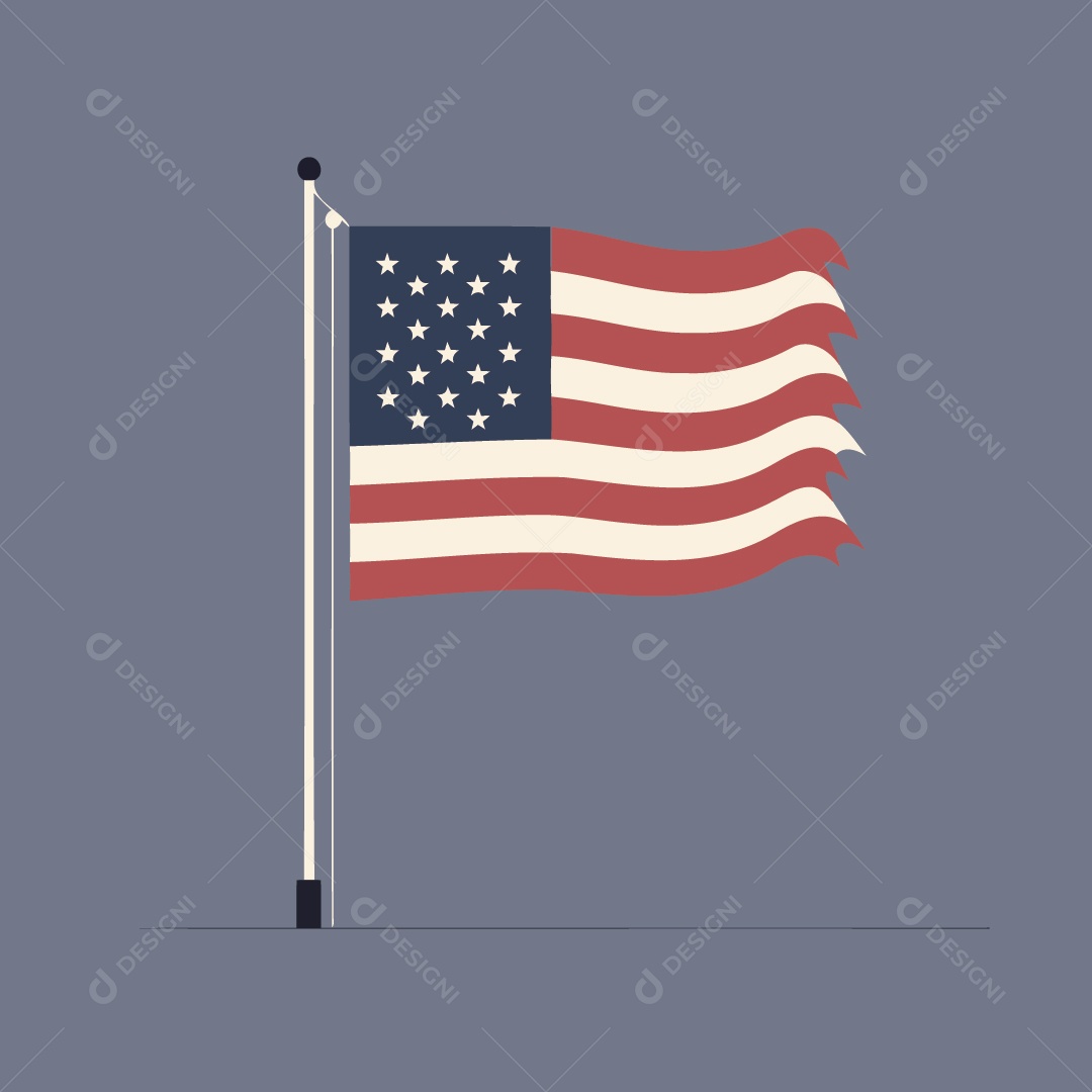 Bandeira dos Estados Unidos Ilustrações Vetor EPS