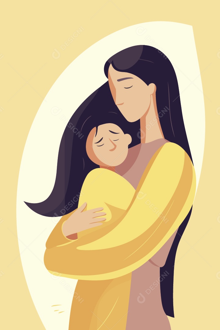 Mão e Filho Ilustração Vetor EPS