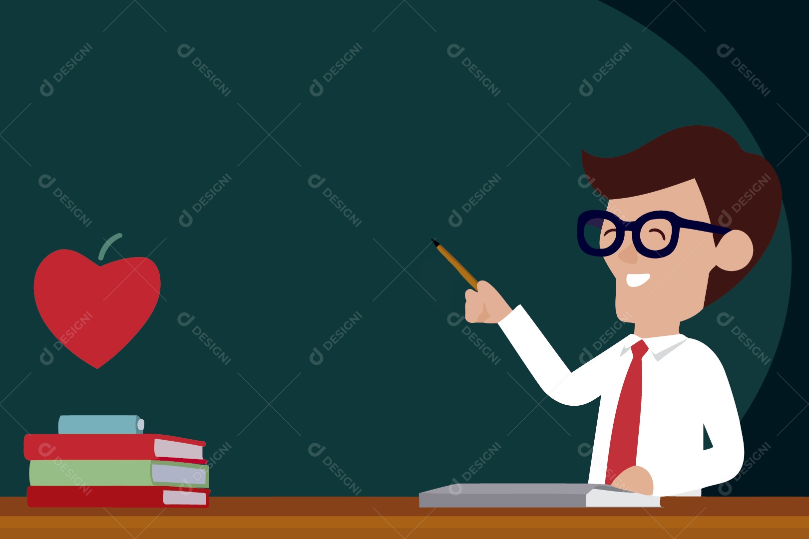 Professor Ilustração Vetor EPS