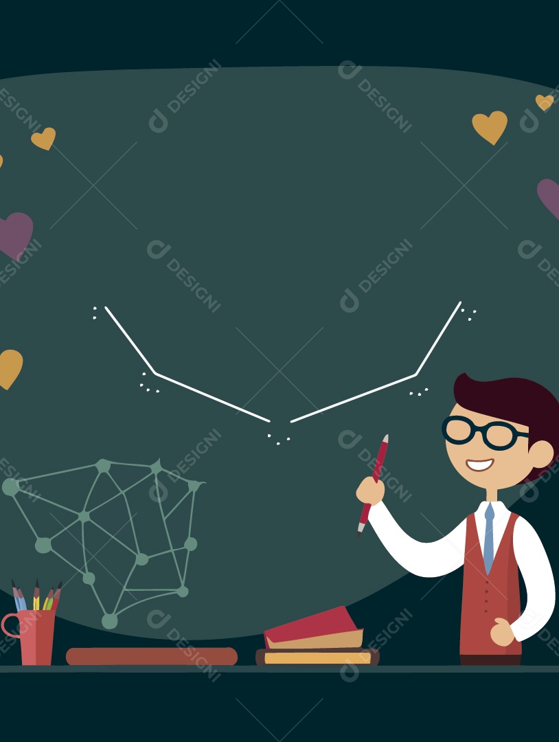 Professor Ilustração Vetor EPS