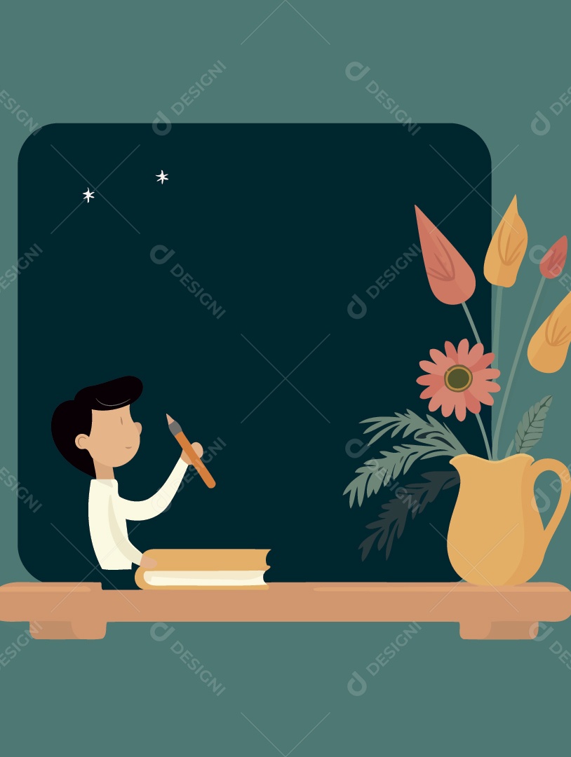 Professor Ilustração Vetor EPS