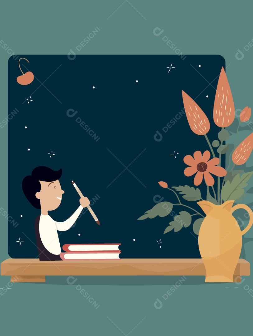 Professor Ilustração Vetor EPS