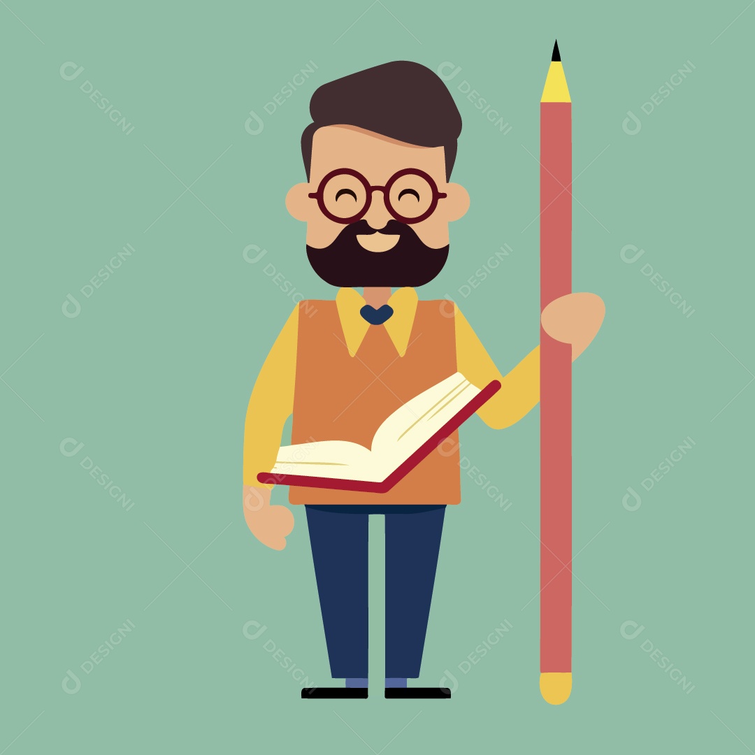 Professor Ilustração Vetor EPS