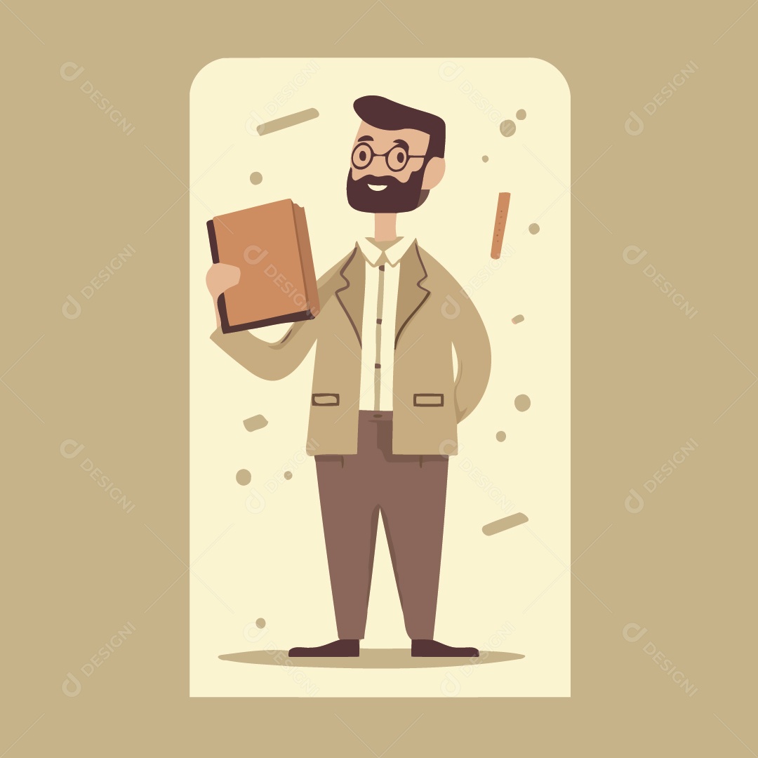 Professor Ilustração Vetor EPS