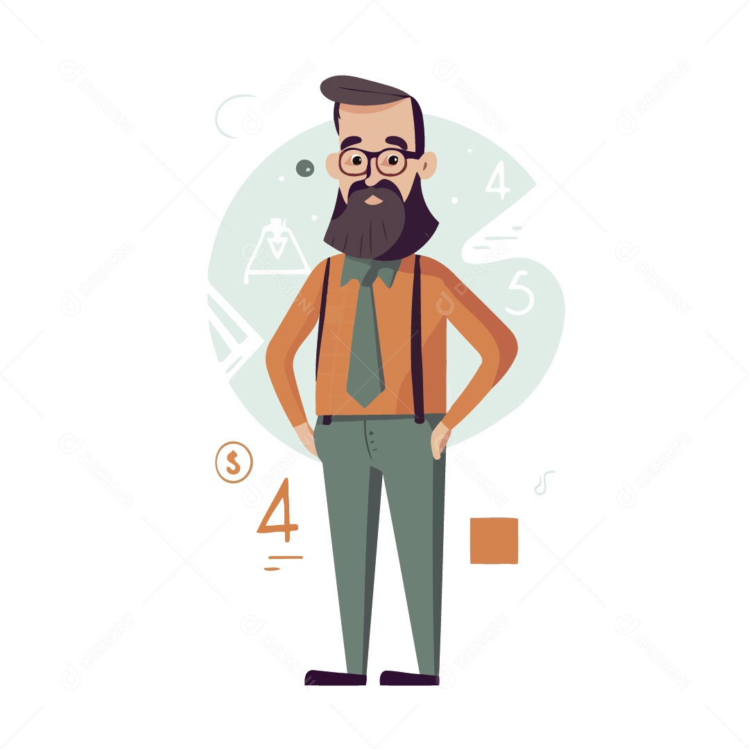 Professor Ilustração Vetor EPS