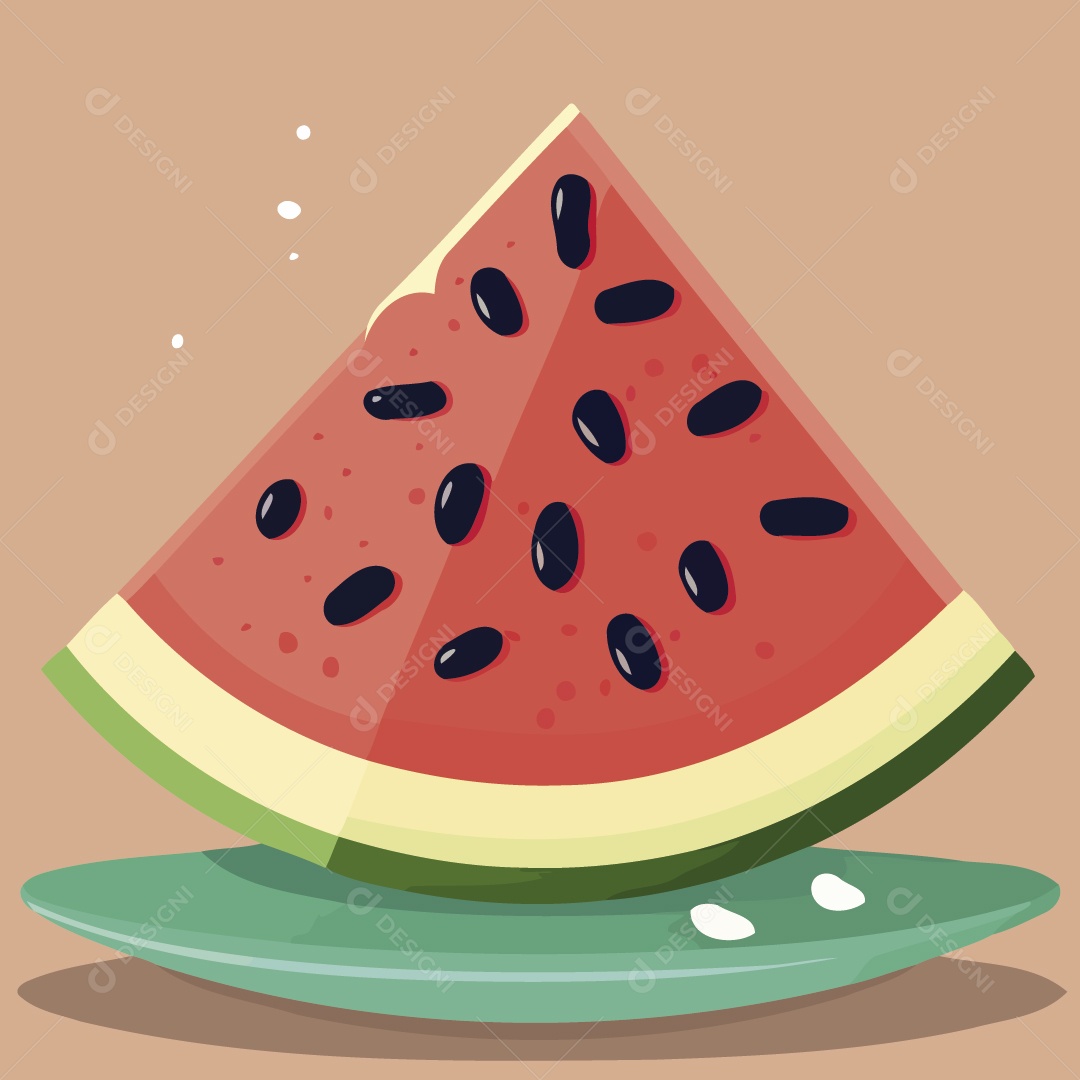 Melancia Ilustração Vetor EPS