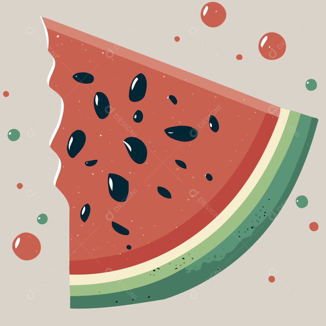 Melancia Ilustração Vetor EPS