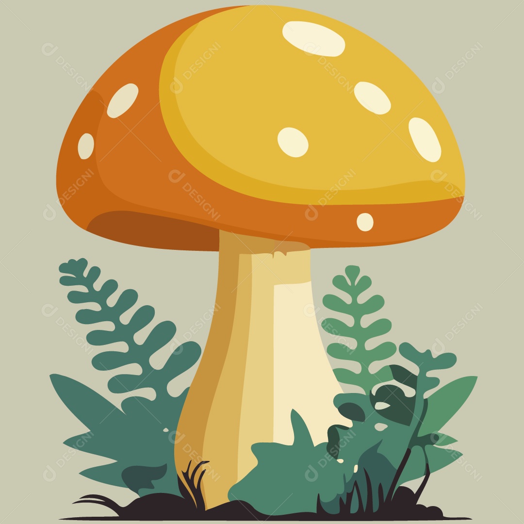 Cogumelo Ilustração Vetor EPS