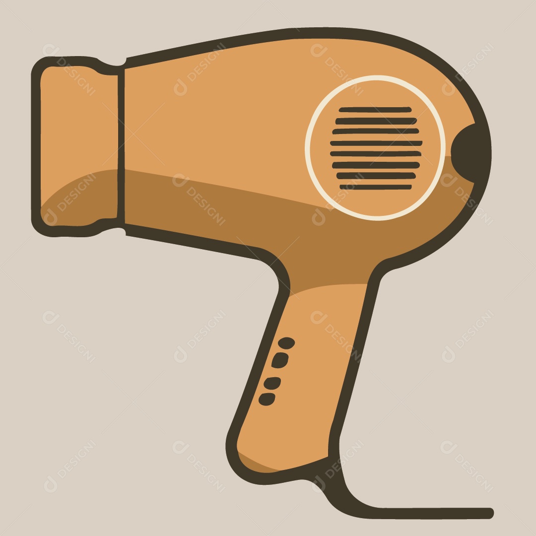Secador de Cabelo Ilustração Vetor EPS