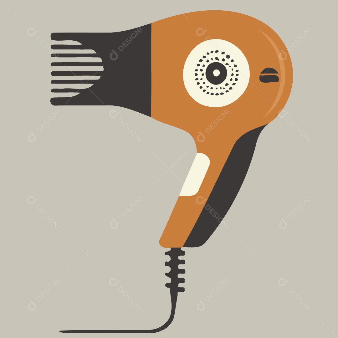 Secador de Cabelo Ilustração Vetor EPS