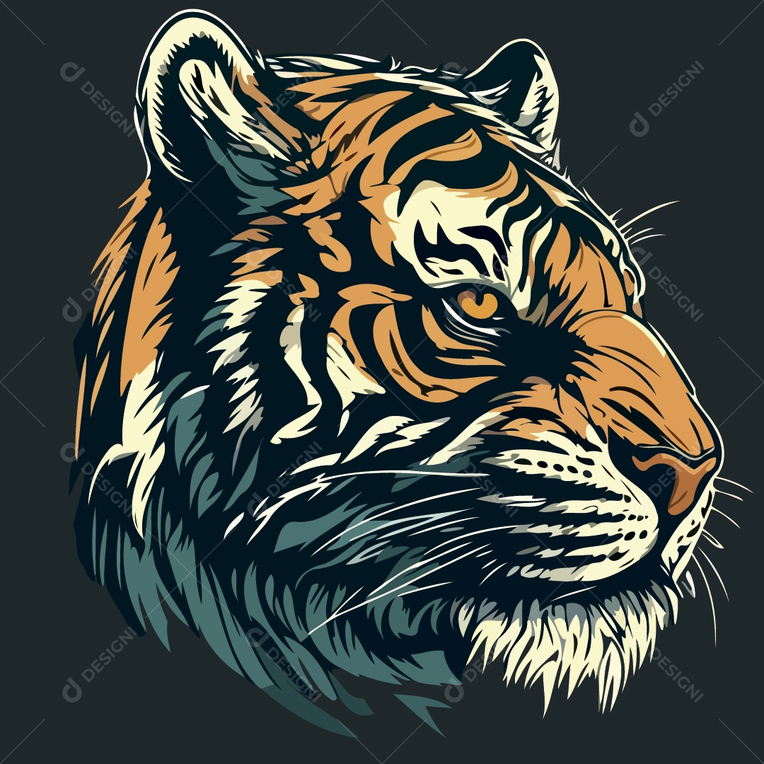 Tigre Ilustração Vetor EPS