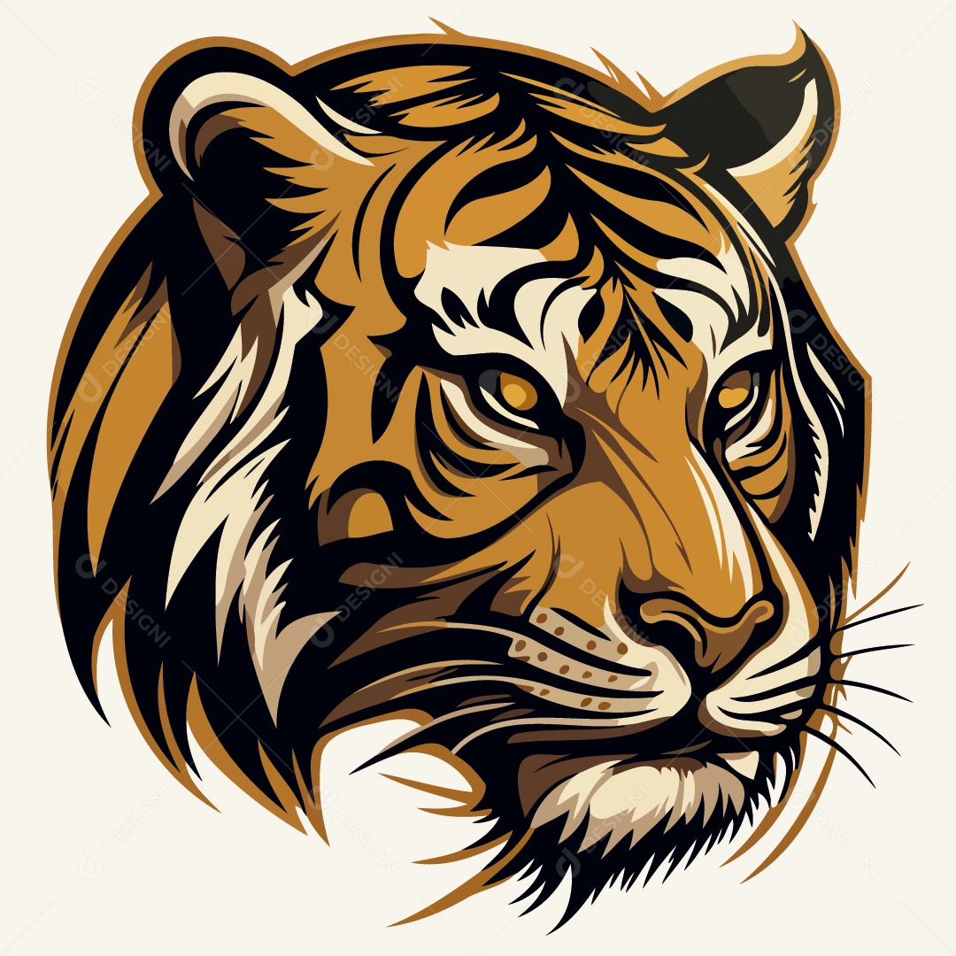 Tigre Ilustração Vetor EPS