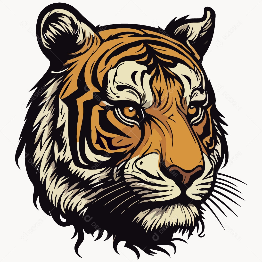 Tigre Ilustração Vetor EPS