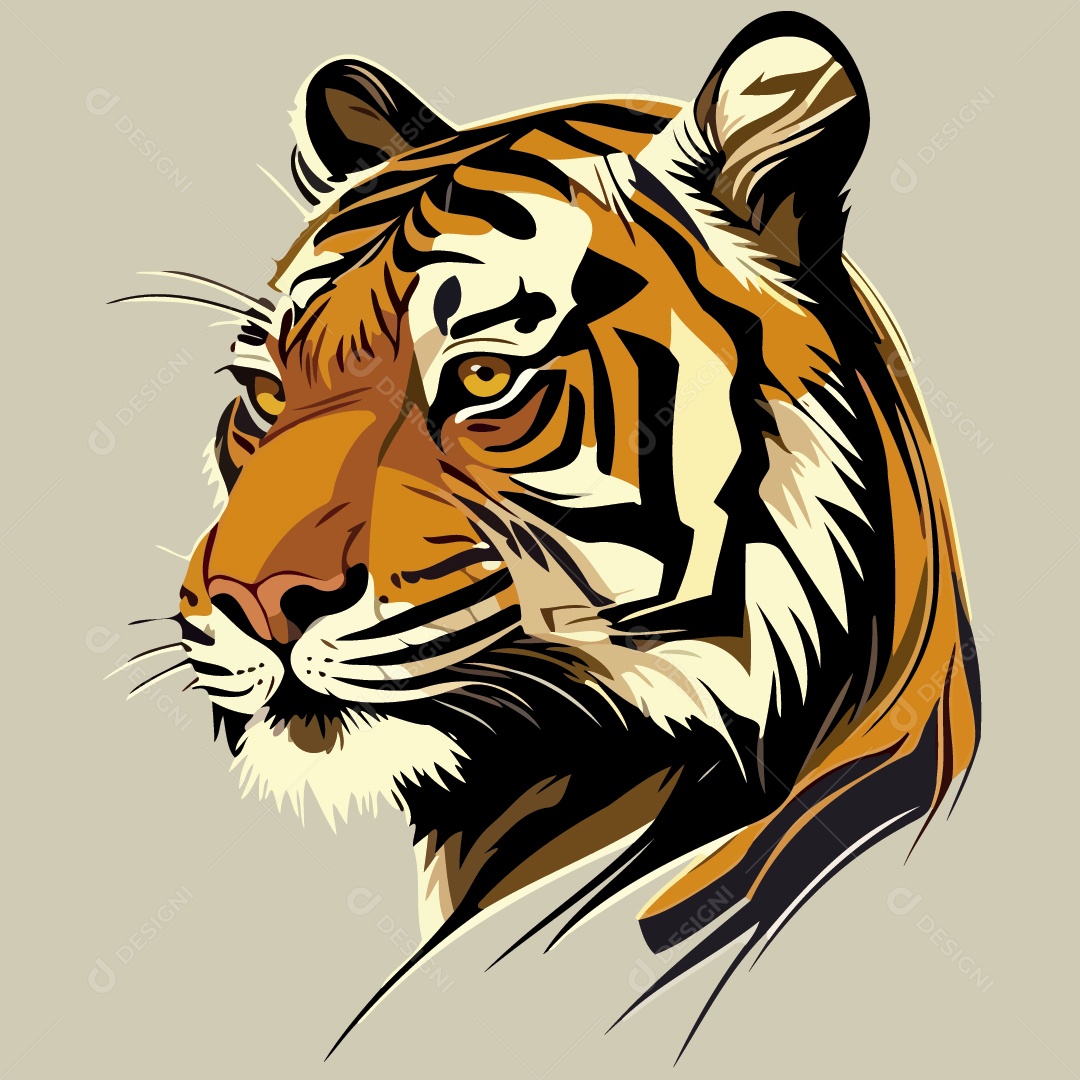 Tigre Ilustração Vetor EPS