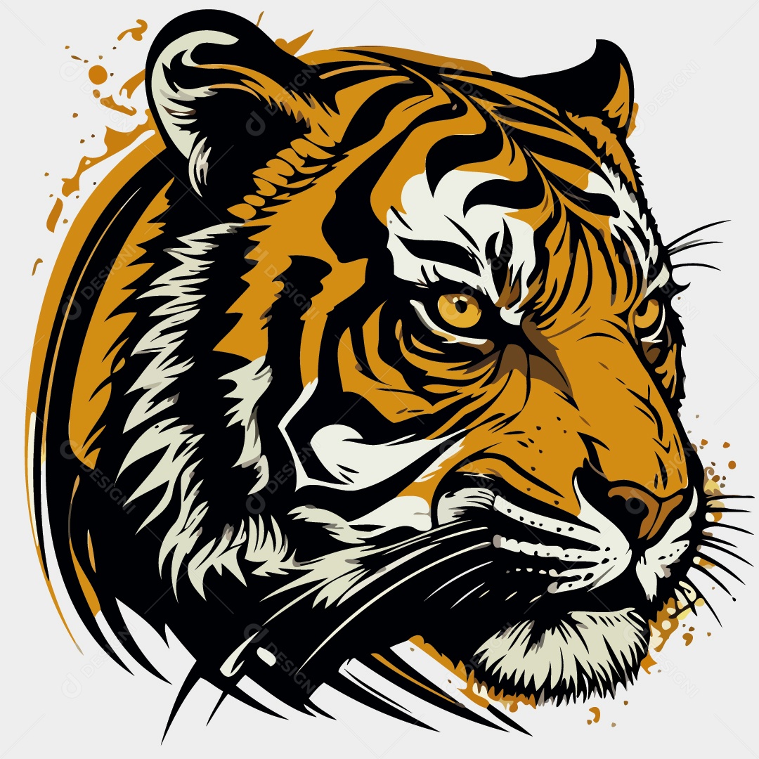 Tigre Ilustração Vetor EPS