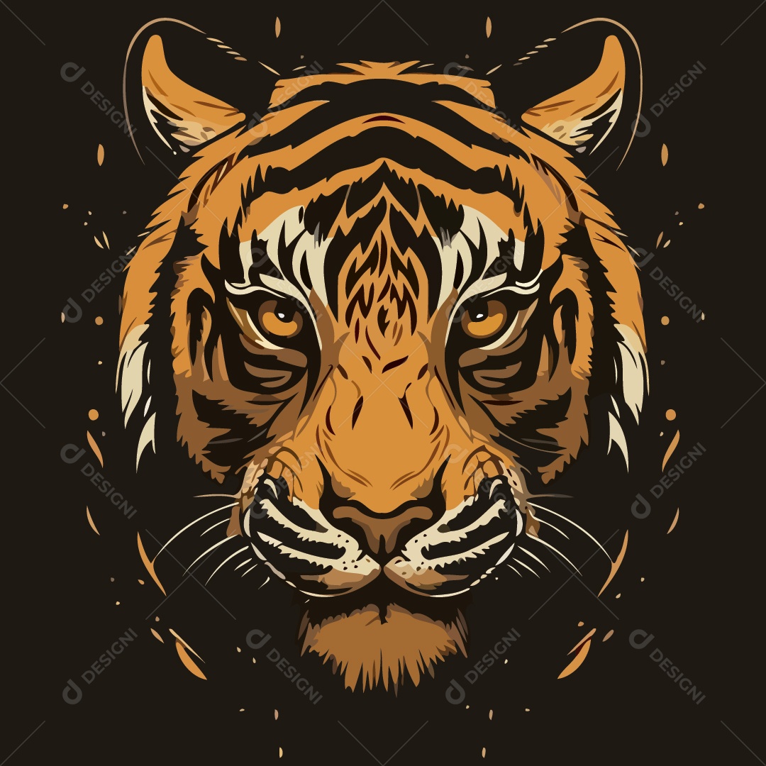 Tigre Ilustração Vetor EPS