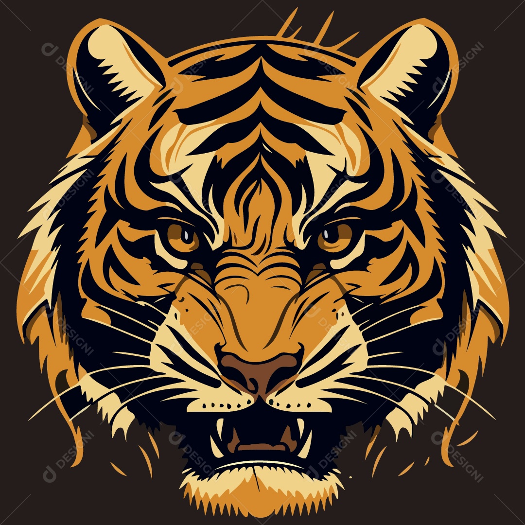 Tigre Ilustração Vetor EPS