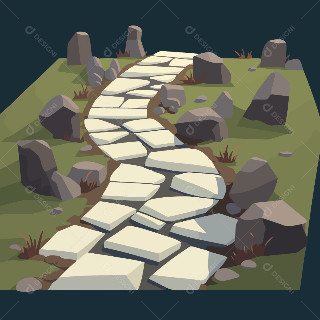 Caminho Ilustração Vetor EPS