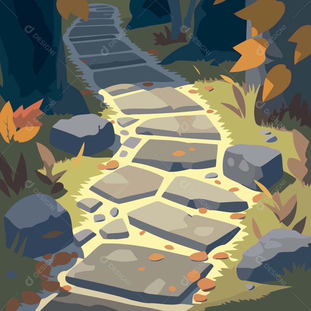 Caminho Ilustração Vetor EPS