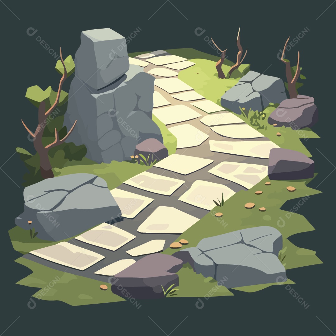 Caminho Ilustração Vetor EPS